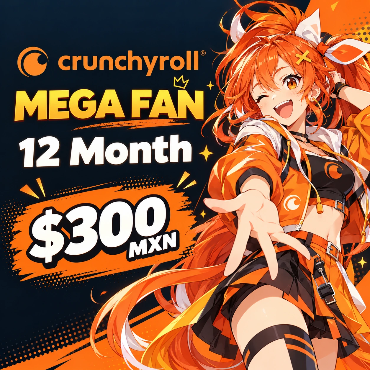 Crunchyroll Mega Fan 12 meses